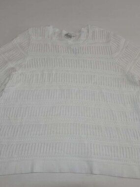 Christopher & Banks Women's Open Knit Crewneck Sweater Size 3X NWT 3/4 Sleeves